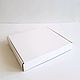 Гофрированная картонная коробка, 29*24*4,5 см., белая. Коробки. Magic-craftroom. Интернет-магазин Ярмарка Мастеров.  Фото №2