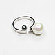 Pearl ring, stylish ring with two pearls. Rings. Irina Moro. Online shopping on My Livemaster.  Фото №2