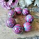 Выдувная бусина лэмпворк "OMG (фиолетовый/розовый)"". Бусины. Natalia Korolyuk lampwork beads. Интернет-магазин Ярмарка Мастеров.  Фото №2