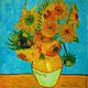 Order Tie 'Vincent Van Gogh. Sunflowers'. Olga Myakotina 'Life in creativity'. Livemaster. . Ties Фото №3