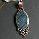 Кулон с родуситом Синее Зеркало/Blue Mirror. Кулон. В гостях у Феечки Wire Wrap. Ярмарка Мастеров.  Фото №5