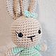 Заказать Зайка в платье цвета мята. I-just-knit. Ярмарка Мастеров. . Амигуруми куклы и игрушки Фото №3