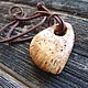 The pendant is made of burl willow. Pendant. 13marko. My Livemaster. Фото №4