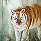 Tiger Oil painting 30 x 40 cm animals, Pictures, Moscow,  Фото №1