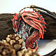 Order Scarlet flame of Winter Dragon pendant made of polymer clay. MathomsCrafts (vsyakovina). Livemaster. . Pendant Фото №3
