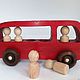 Order Car Bus with passengers Cherry. Shop Grizunok teether. Livemaster. . Rolling Toys Фото №3