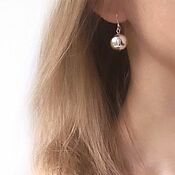 Украшения handmade. Livemaster - original item Earrings balls everyday at the temples in silver. Handmade.