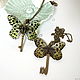 Transparent Pendant Key Leopard print Butterfly Vintage Key Chain number №2. Pendants. WonderLand. My Livemaster. Фото №4
