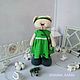 Вязаная кошка в зеленом платье, Амигуруми куклы и игрушки, Иваново,  Фото №1