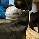 Винтаж: Сумка Gucci GG из кожи и нейлона, чёрная. Сделано в Италии. Сумки винтажные. Chic bags. Интернет-магазин Ярмарка Мастеров.  Фото №2