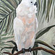 Order Parrots Oil Painting pink Cockatoo 50 x 60 cm palm trees. Viktorianka. Livemaster. . Pictures Фото №3