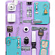 Bizibord 'Razvivayka' 30h40 cm, lilac. Busyboards. GameBoard24. Online shopping on My Livemaster.  Фото №2
