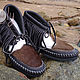 Оригинальные кожаные ботиночки "Crazy Brown Mocs". Ботинки. HolyCowChic. Интернет-магазин Ярмарка Мастеров.  Фото №2