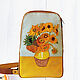 Leather yellow sling  backpack Van Gogh Sunflowers, Backpacks, Bologna,  Фото №1