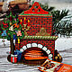 Tea box 'Christmas evening by the fireplace', Box, Novobelokatay,  Фото №1
