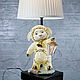 Porcelain table lamp with shade 'the Guardian of dreams', Table lamps, Moscow,  Фото №1