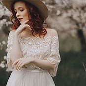 Белоснежное свадебное платье для Марины