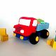 Knitted truck Soft toy truck Red truck, Stuffed Toys, Kemerovo,  Фото №1