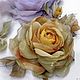 FABRIC FLOWERS. ' Sprig of roses ' Rhapsody'. Brooches. fioridellavita. My Livemaster. Фото №4