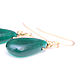 Emerald Emerald Drop Earrings Green Brass Dark Green. Earrings. Ritasdreams (ritasdreams). My Livemaster. Фото №6