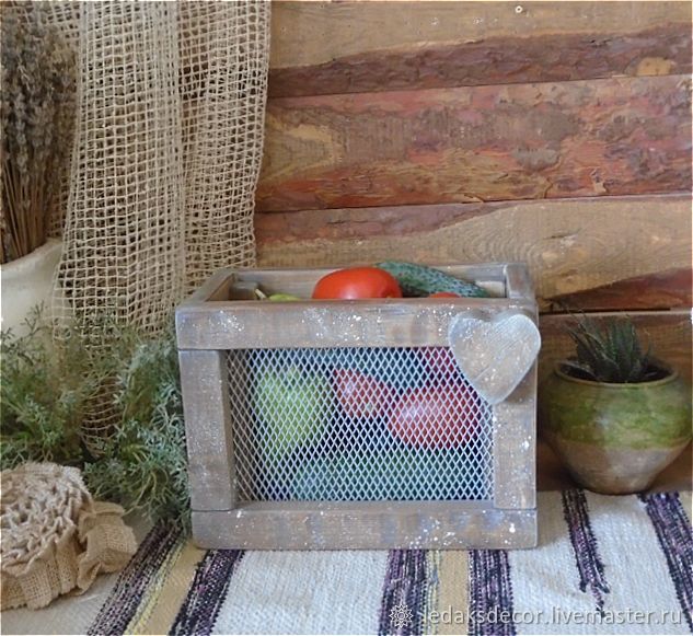 Ящик с металлической сеткой "Прованс" – заказать на Ярмарке Мастеров ...