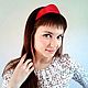 Kokoshnik red satin modern Greek hairstyles, Tiaras, Kaliningrad,  Фото №1