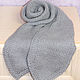 Warm scarf knitted women scarf winter fluffy grey, Scarves, Orenburg,  Фото №1