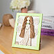 Macrame doll-angel. Green frame. Interior elements. Textile Shop Natalya. Online shopping on My Livemaster.  Фото №2