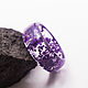 Order Epoxy resin ring with Lilac flowers'. greenwood44. Livemaster. . Rings Фото №3