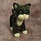 Черный кот. Войлочная игрушка. Felt&shop. Интернет-магазин Ярмарка Мастеров.  Фото №2