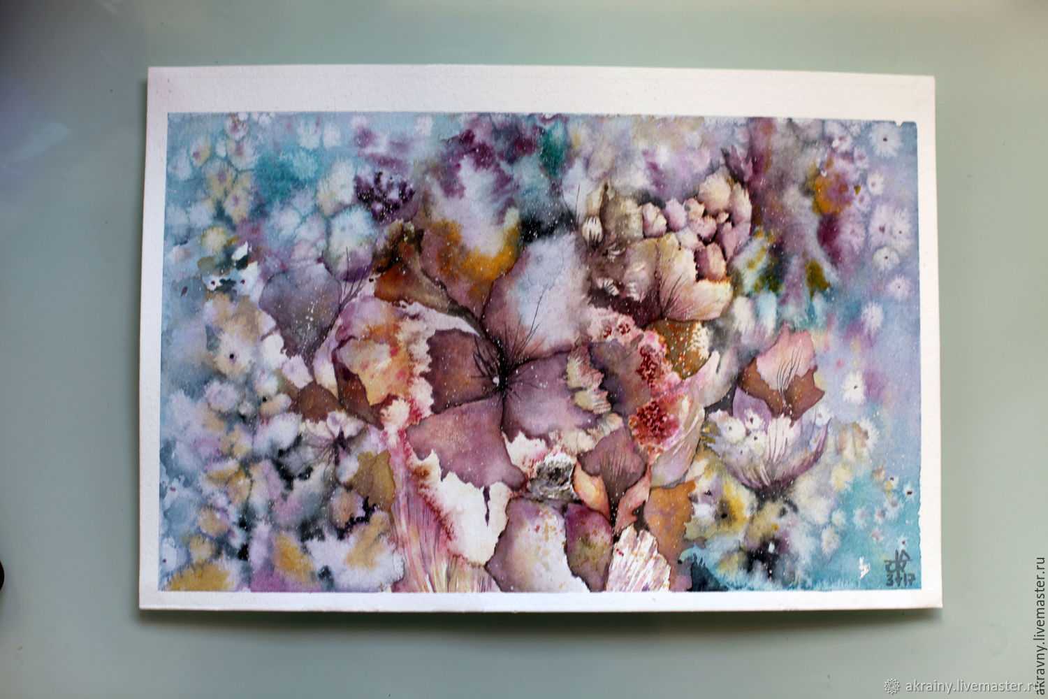 Watercolor painting 'Magical flowers', Pictures, Moscow,  Фото №1