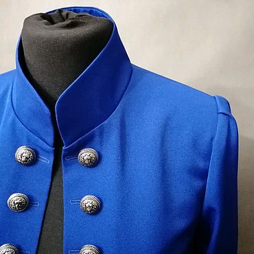 Одежда ручной работы. Ярмарка Мастеров - ручная работа Жакет Royal Blue Exclusive с фурнитурой Balmain. Handmade.