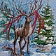 Oil painting Christmas Deer, Pictures, Razvilka,  Фото №1