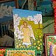 Картина. Ангел в весеннем саду. Картины. Lidiamama. Интернет-магазин Ярмарка Мастеров.  Фото №2