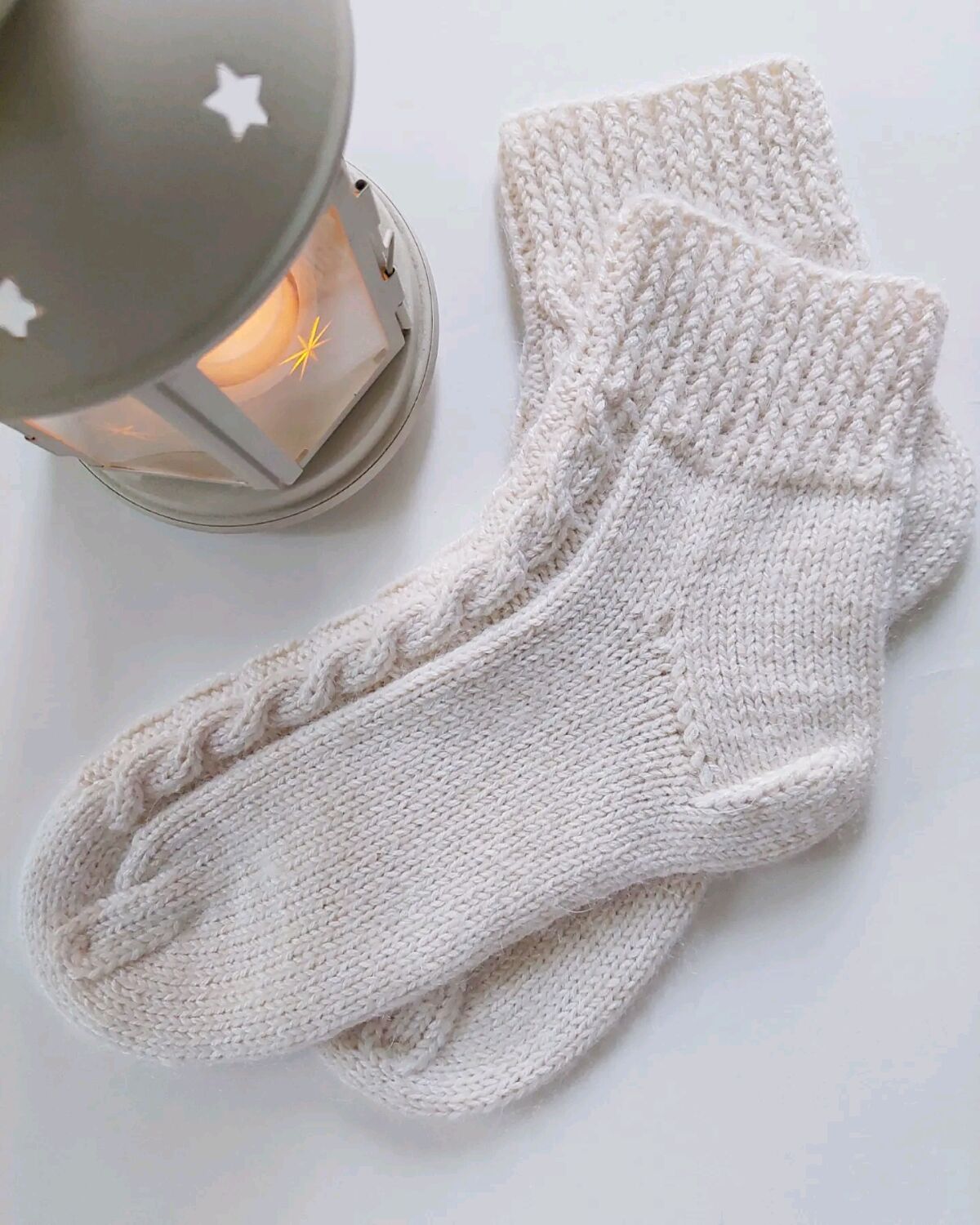 Домашние Вязаные Носки Белые Тёплые в интернет-магазине на Ярмарке ...