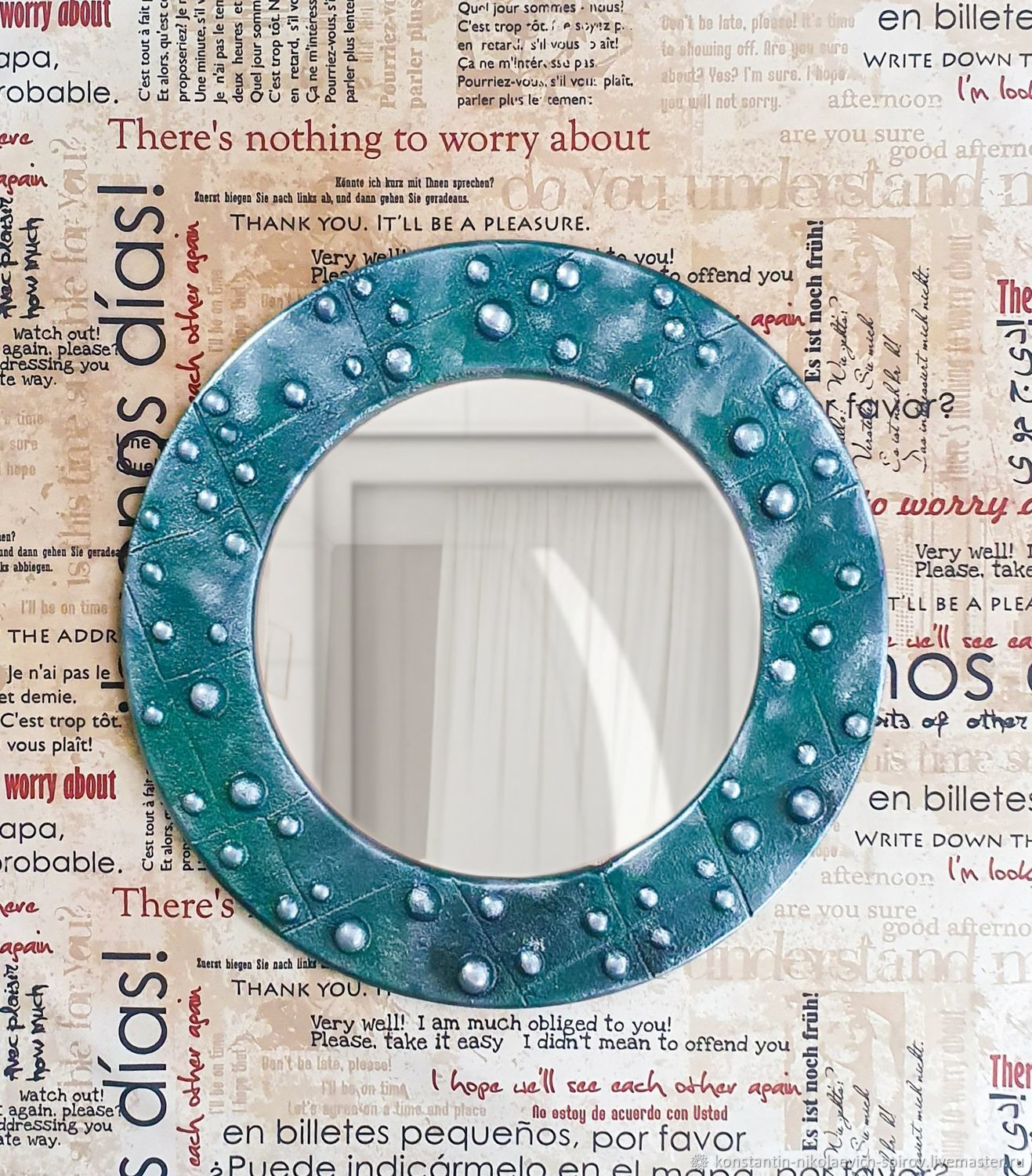 Круглое зеркало в стиле лофт на заказ в интернет-магазине Ярмарка ...