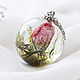 Transparent ball with rose geranium and moss from jewelry resin. Pendant-ball. Pendant. Creative workshop. Online shopping on My Livemaster.  Фото №2