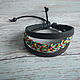Leather Bracelet with Weaving and engraving Everything you need , Cuff bracelet, Ulyanovsk,  Фото №1