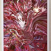 Картины и панно handmade. Livemaster - original item Bird of happiness painting fluid painting in the frame 