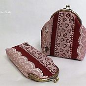 Сумки и аксессуары handmade. Livemaster - original item Cosmetic bag with clasp 