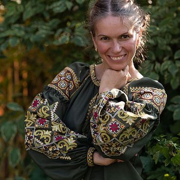 Одежда ручной работы. Ярмарка Мастеров - ручная работа Блуза Лесная госпожа. Handmade.