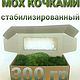 Мох стабилизированный кочкообразный, зеленый, 300 гр, Природные материалы, Санкт-Петербург,  Фото №1