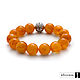 Women's bracelet made of Baltic amber with silver charm. Bead bracelet. Wingerski. Online shopping on My Livemaster.  Фото №2
