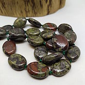 Работы для детей, handmade. Livemaster - original item Dragon`s Blood Beads 51 cm (quartz, epidote, piedmontite). Handmade.