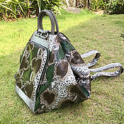 Сумки и аксессуары handmade. Livemaster - original item Transformer bag-backpack made of Python PEGAS. Handmade.