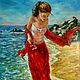 Oil painting of the Gentle surf, Pictures, Zelenograd,  Фото №1