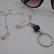 Аксессуары handmade. Livemaster - original item Necklace pendant for glasses with agate. Handmade.