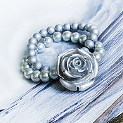 Украшения handmade. Livemaster - original item Set bracelet Silver rose. Handmade.