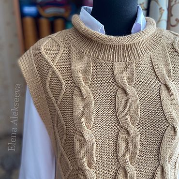 Одежда ручной работы. Ярмарка Мастеров - ручная работа Вязаный жилет. Handmade.