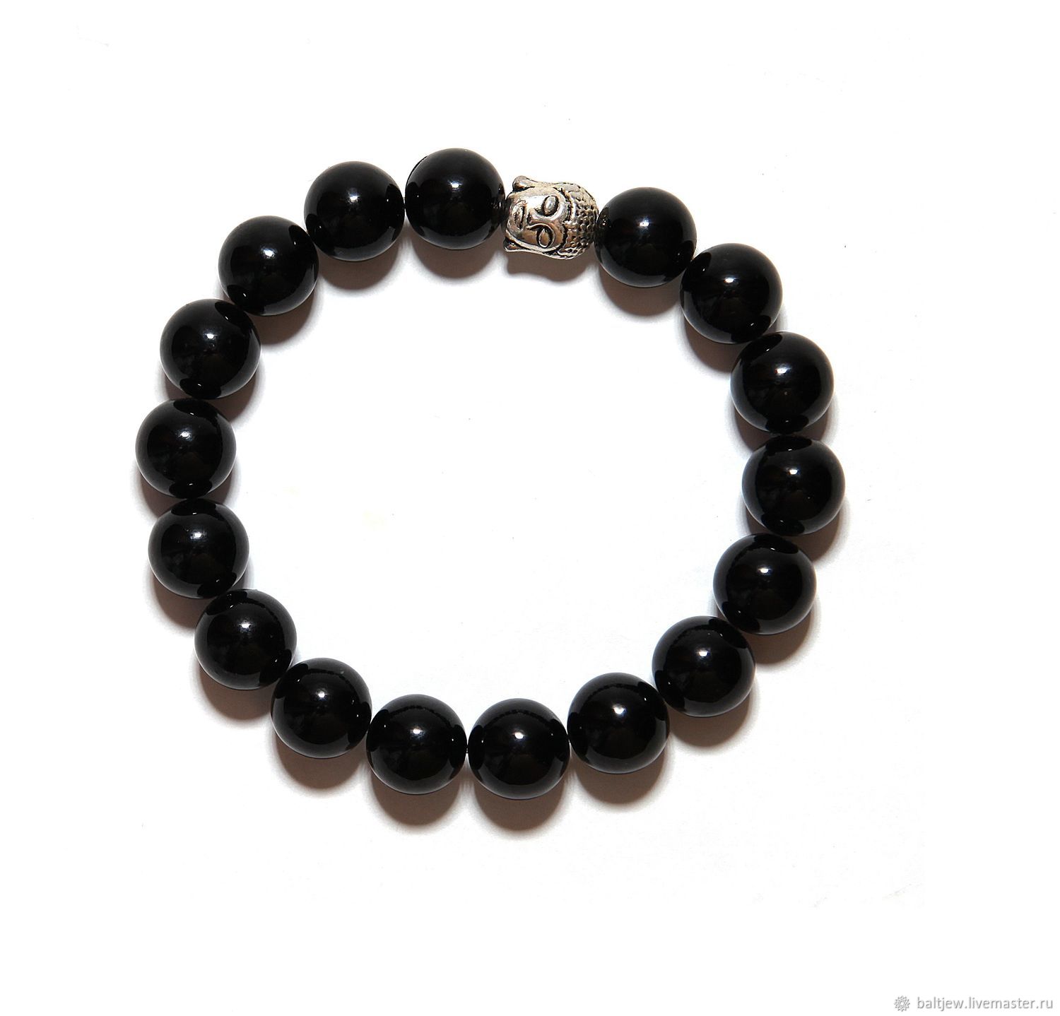 Amber black 'Buddha' bracelet', Bead bracelet, Moscow,  Фото №1